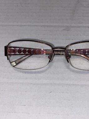 Liz Claiborne Eyeglasses Frame L366-0JCS Women's Maroon Metal Half Rim 54-16-135